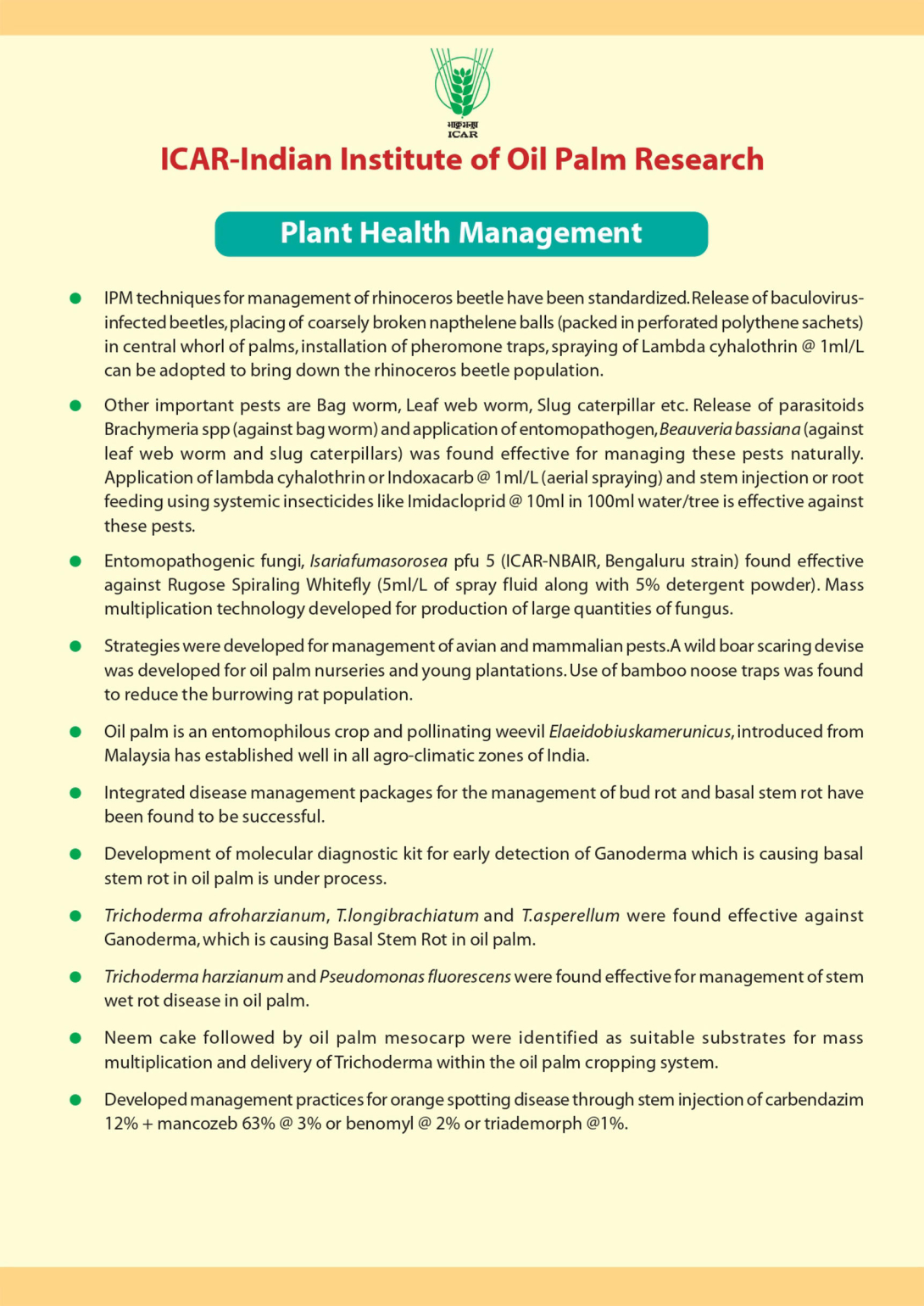 Plant health management