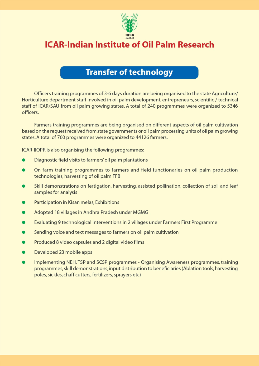 Transfer of Technology